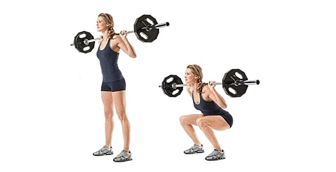 Squats with bar